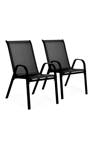 MultiGarden Set of 2 garden and terrace chairs MultiGarden, metal, fabric, bl...