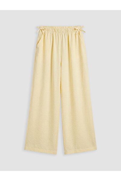 LC Waikiki Yellow Bowknot Girls' Trousers
