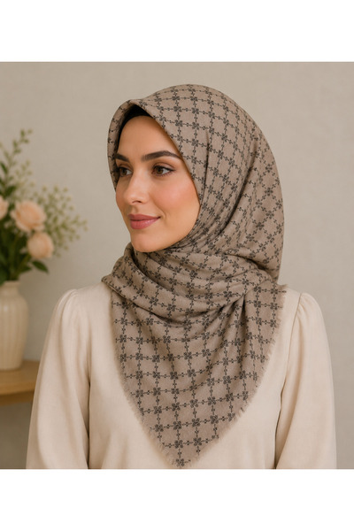Butik Yüzde 70 Pamuk Eşarp Yazma