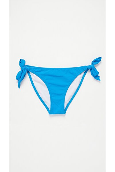 Zi Açık Mavi Kalın İp Bağlamalı Bikini Altı