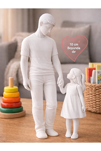Thre3D Home Baba Kız Boyama Figürü