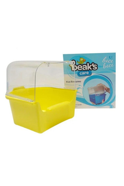 Epilons Yellow bird bath 13.5 x 14.5 x 13.5 cm