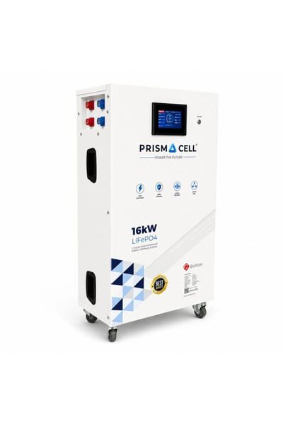 UrlaSolar Prismacell Tekerlekli 51.2 314 AH 16kW Lifepo4 Akü Lityum Batarya B...
