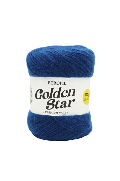 Etrofil Golden Star Knitting Yarn Navy Blue 75% Premium Acrylic 25% Organic M...
