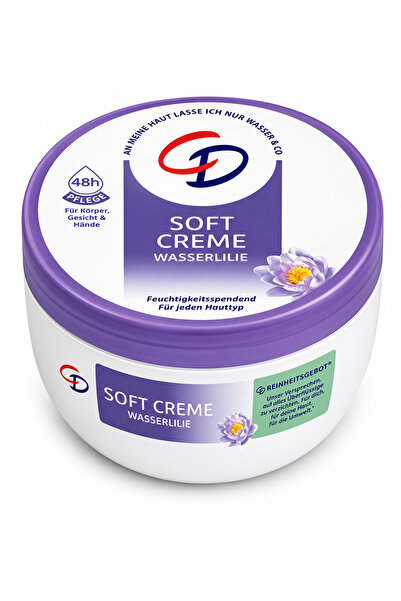 CD Soft Creme Wasserlilie Moisturizing Care Cream Face, Hand and Body 250 ml