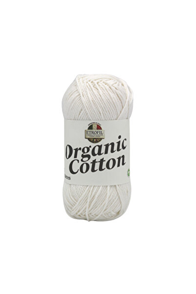 Etrofil Organska pamučna pređa za pletenje krem bela 100% organski pamuk 50g ...