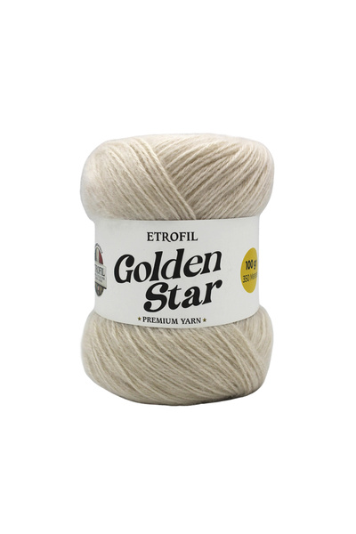 Etrofil Golden Star Knitting Yarn Beige 75% Premium Acrylic 25% Organic Merin...