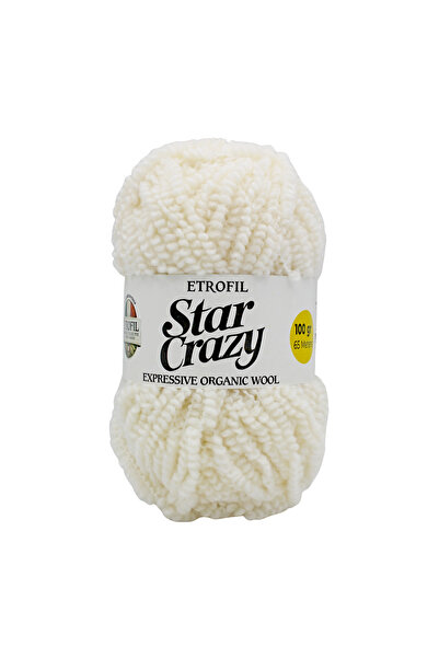 Etrofil Star Crazy pređa za pletenje krem bež 30% organska merino vuna 65% ak...