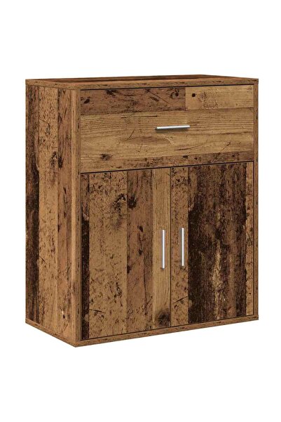 vidaxl Bufet cu sertar Lemn vechi 60 x 31 x 70 cm Lemn compozit