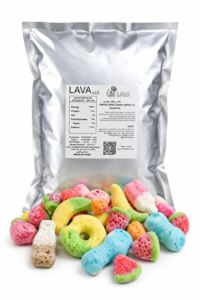 Lava Roastery Assorted Freeze Dried Jelly Candy 500g Bag - Various Shapes & F...