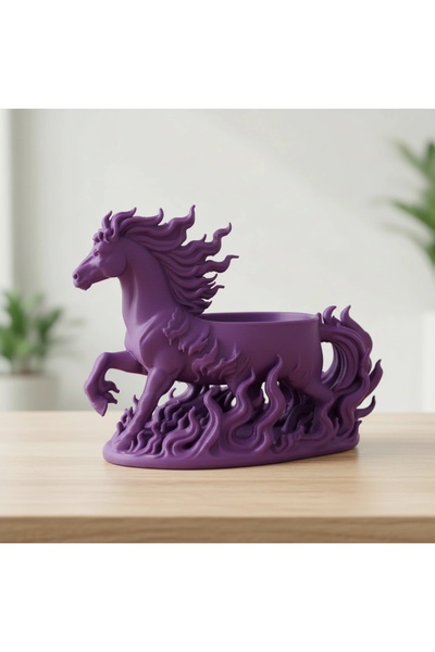 OEM Decorative Planter Horse Figurine, Small Plant Holder with Specific Details