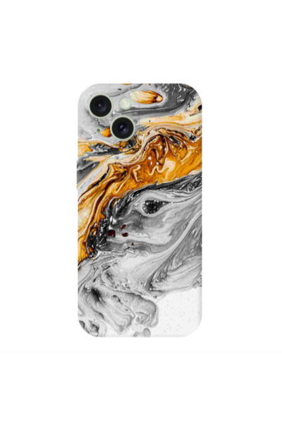 Other Apple iPhone 15 Plus Marble gray Patern Transparent Silicone TPU Θήκη