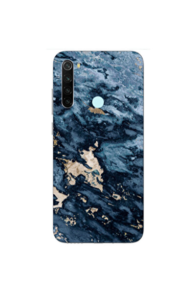 Other Xiaomi Redmi Note 8 Marble Blue Gold Transparent Silicone TPU Θήκη