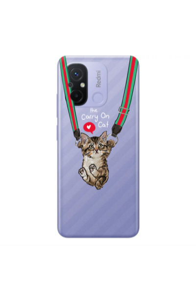Other Xiaomi Redmi 12C Swinging cat Transparent Silicone TPU Θήκη
