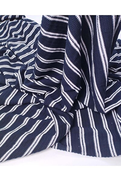 Kumaş Parça Black and White Striped Knitwear Knitted Fabric Thin Soft Cardiga...