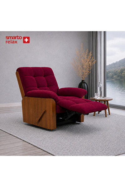 Smarto relax Ticino Manuel TV Koltuğu Ahşap Yan Panelli Polyester Kumaş Baba ...