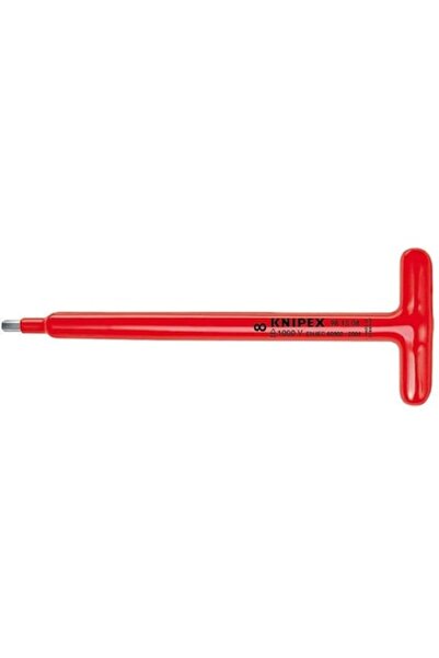 Knipex Cheie hexagonală tip T, Knipex, izolată la 1000V, 6 mm, roșie