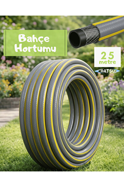 Datsu 25 mt 13mm 1/2 inç Örgülü Bahçe Sulama Hortumu