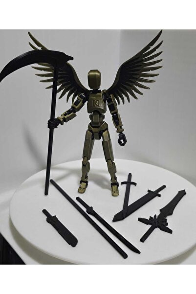 Maketo3D Dummy 13cm Eklemli Aksiyon Robot Savaşçı