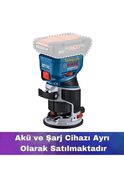 Bosch GKF 18V-8 Akülü Avuç İçi Dik Freze (Akü ve Şarj Yoktur) 06016C2001
