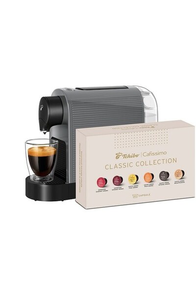 Tchibo Aparat de cafea espresso cu capsule Cafissimo Pure+ Pachet 534453 + 60...