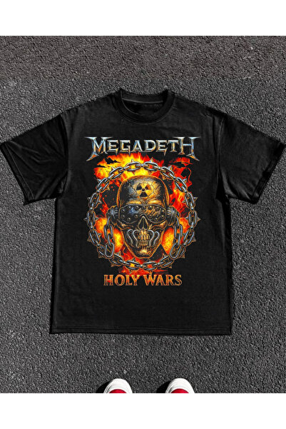 Toum Megadeth Metal Music Printed Unisex Oversize T-Shirt