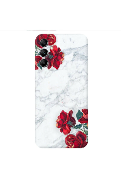 Other Samsung A14 5G red roses marble Transparent Silicone TPU Θήκη