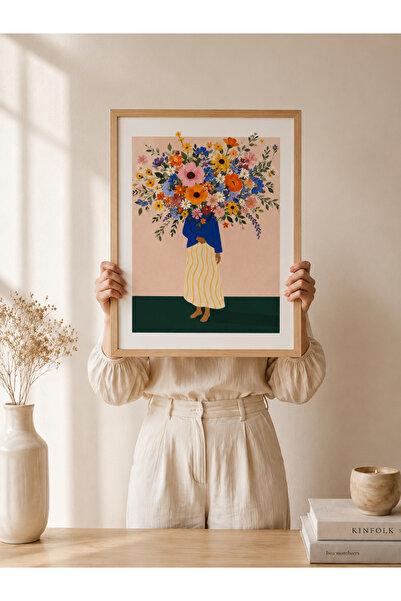 Boho wellness studio Becoming A Garden Poster Çerçeveli Duvar Posteri