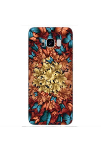 Other Samsung S8 Blue butterflies Transparent Silicone TPU Θήκη