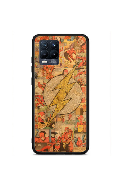 Other Realme 8 i Mavel Pattern Black Glossy Θήκη