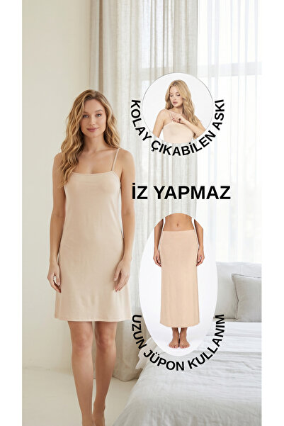 iygnus Kombinezon Ve Uzun Jüpon 2 Farklı Kullanım Çıkarılabilir Askı İz Yapma...