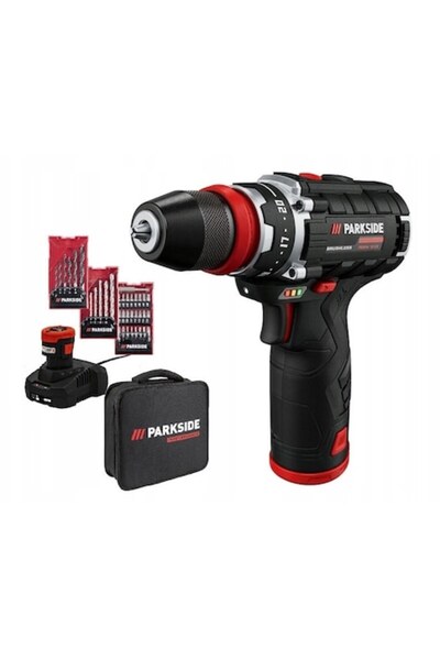 PARKSIDE Set mașină de găurit și înșurubat 12V, 2 baterii, 43 accesorii, LED,...