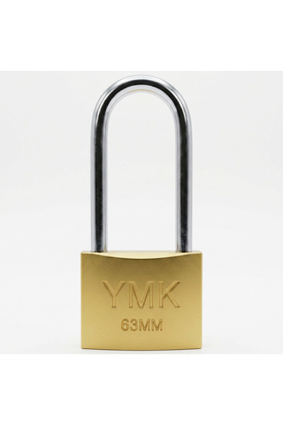 YMK SARI BOYALI UZUN KANCALI DÖKÜM ASMA KİLİT 63mm