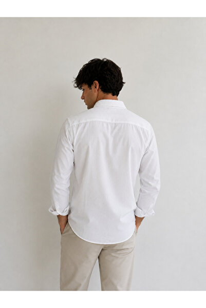 RAFF MAĞAZA Basic Cotton Linen Shirt