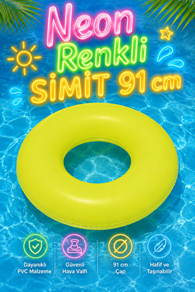 craftivio Neon Sea Ring 91 cm Adult and Big Kids Pool Ring