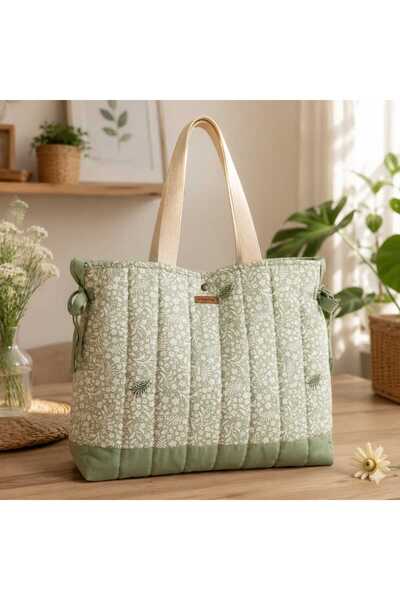 Elisss Design Piknik çantası, Bebek Çantası, Plaj Çantası, Lunchbag, Çiçek De...