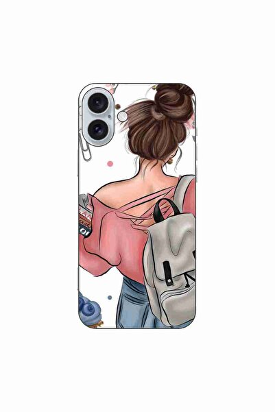 OEM Husa compatibila cu Apple iPhone 16 Plus Silicon Gel Tpu Model Girl Fashi...
