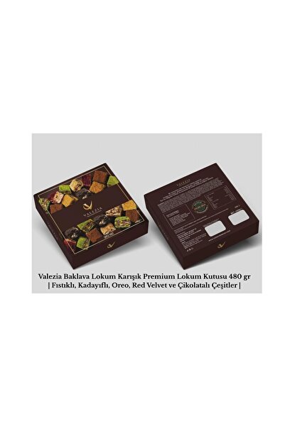 Valezia Baklava Turkish Delight Assorted Premium Turkish Delight Box 480 Gr |...