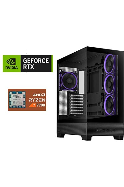 Other كمبيوتر ألعاب بمعالج Ryzen 7 7700، لوحة أم ASUS B650E، بطاقة رسومات RTX...