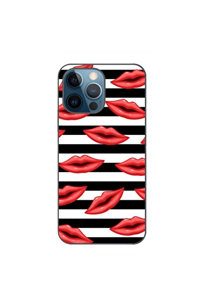 OEM Husa compatibila cu Apple iPhone 12 Pro Silicon Gel Tpu Model Striped Kisses