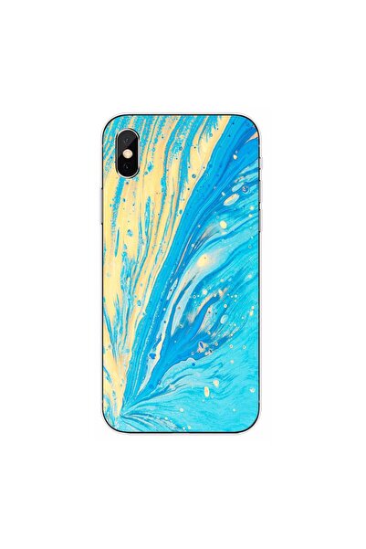 OEM Husa compatibila cu Apple iPhone X Silicon Gel Tpu Model Aqua Bloom