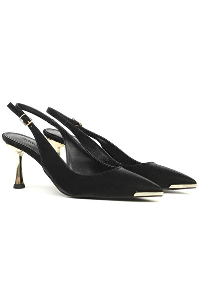 Pierre Cardin Comfortable Women's Heeled Shoes with Stone Detail
