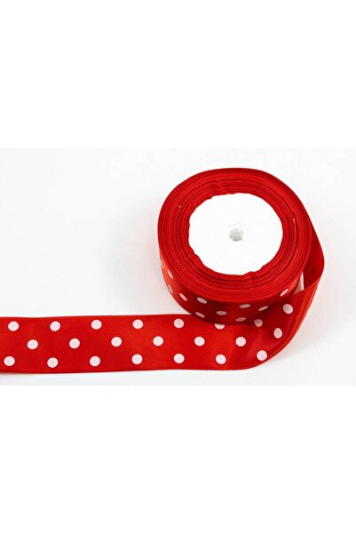 OEM Satin Ribbon With 3 Polka Dots 4 Cm/22m Red