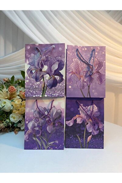 OEM Pungi Cadou cu imprimeu flori irisi 12/set 31x40x12cm