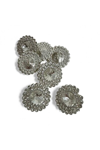 OEM Rhinestone Flower Buttons With Large Rhinestone In The Middle 10/ Top Bot...