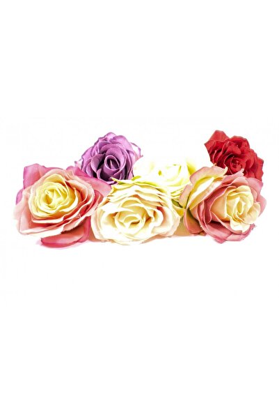 OEM Capete Flori Artificialetrandafiri 20/Set Galben cu verde deschid