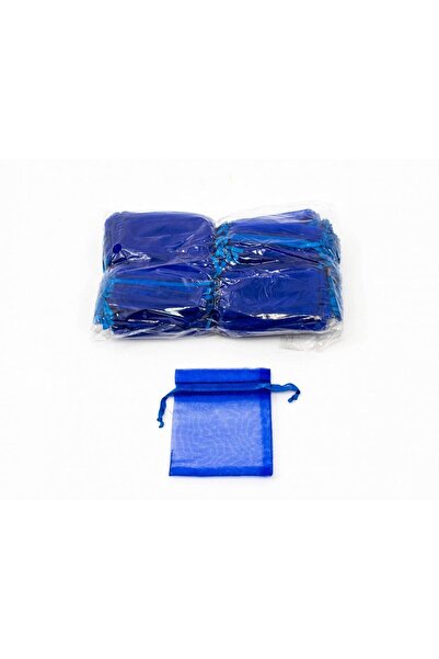 OEM Saculeti Organza Dreptunghiulari 9cm/12cm 100/Set Albastru