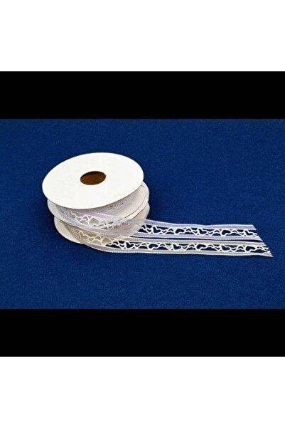 OEM Heart Perforated Lace Ribbon 4cm/22m White