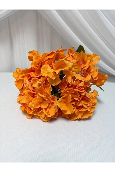 OEM Buchet 5 Hortensii Artificiale Portocaliu