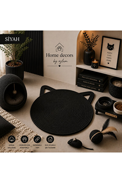 home decors by özlem Cat Dog Food Mat Food Mat Cat Accessory Handmade